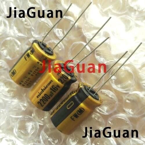 10pcs NEW NICHICON FW 2200UF 16V 12.5X20MM audio Electrolytic Capacitor 16V2200uF filter amplifier 2200uf/16v
