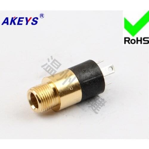 10 pcs PJ-392 Au-plated 3.5 Headphone Socket 3-pin Socket 3.5MM Power Socket