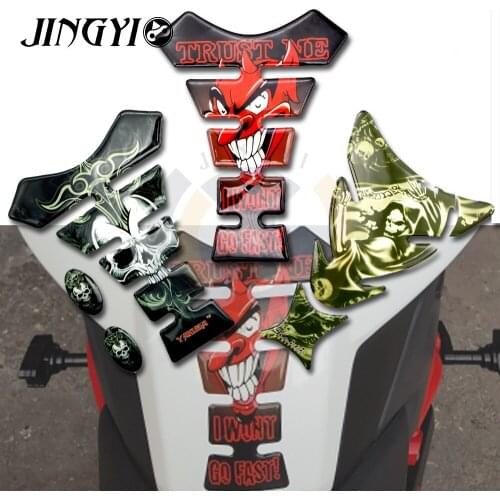 3D Motorcycle Decal Tank Pad Protector Skull Racing Car Sticker For SUZUKI bandit 650 gsxr gsr 600 bandit 1200 intruder gsx1300r