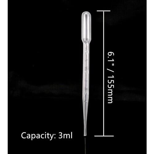 50ps 1ml 2ml 3ml 5ml clear Plastic Disposable Graduated Transfer Pipettes Eye Dropper for Lab Chemicals Experiment Supplies