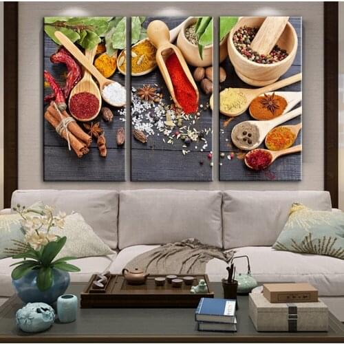 5D diamond painting cross stitch 3 pcs hot Spice DIY square drill full embroidery mosaic Modern Kitchen Decor Pop Art