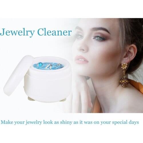Household Mini Ultrasonic Cleaner Glasses Gold and Silver Jewelry Small Portable Cleaner for Dentures