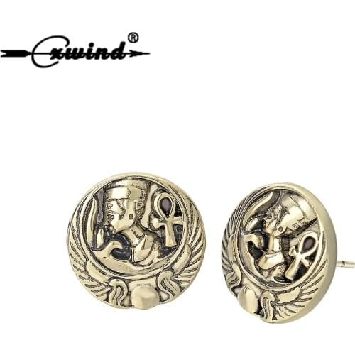 Cxwind Fashion Wing Cross Cleopatra Ankh Earrings Jewelry Vintage Egyptian Egypt Queen Charms Earring Women oorbellen Jewelry