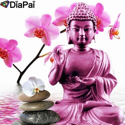 DiaPai 5D DIY Diamond Painting 100% Full Square/Round Drill "Religious Buddha" Diamond Embroidery Cross Stitch 3D Decor A21519