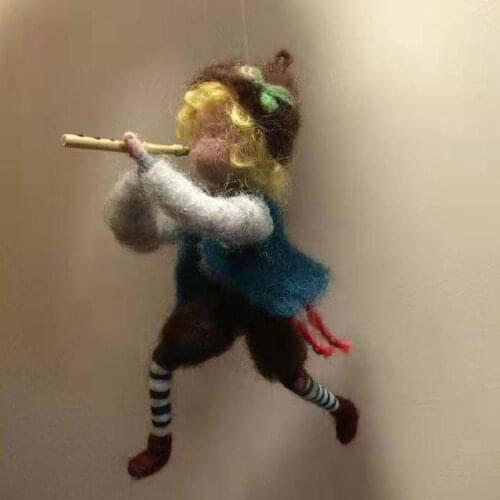 Needle Felted Faires Dolls DIY Material and Instructions Wool Felting Craft Needle Felt Animal Kit Set Handmade J2Y