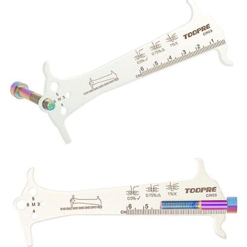 MTB Bike Chain Wear Indicator Three-in-one Chain Measurement Checker Ruler Bicycle Chains Gauge Portable Caliper Cycling Parts