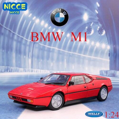Welly Diecast 1:24 Car Classic Racing Car BMW M1 Metal Sports Car Alloy Model Toy Car For Children Gift Collection Decoration