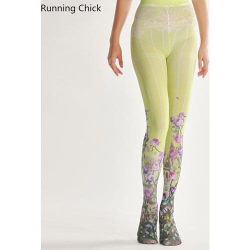 Floral Print Pantyhose Cheap Stuff With Free Shipping One Size Legging Maternity Transparent Colorful Socks Lot