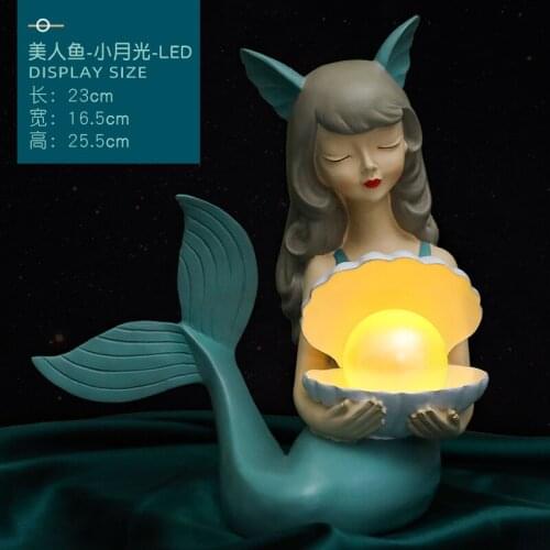 Little mermaid Small night light cure Creative design birthday present living room decoration Desktop decoration girl gift LED