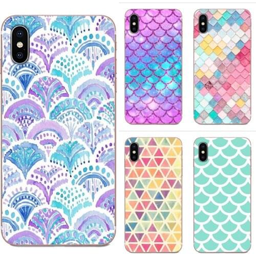 Soft Phone Cases Cover For iPhone SE2020 11 Plus Pro X XS Max XR 8 7 6S SE 4S 5 5C 5S Colorful Polka Dot Mobile Mermaid
