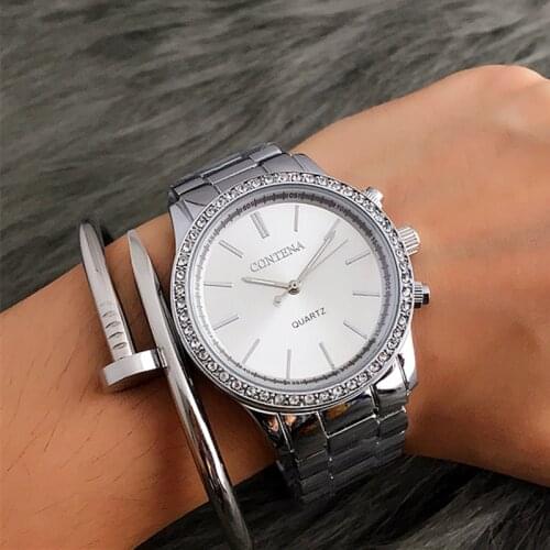 2019 New Contena quartz-watch women dress watches luxury fashion brand ladies metal bracelet stainless steel vogue wristwatches