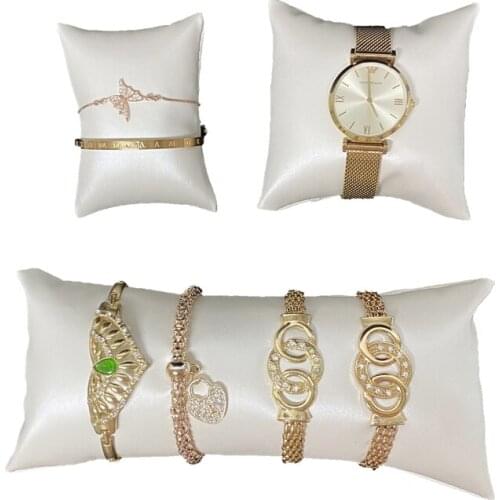 New PU Bracelet Bangle Display Cushion Rack Jewelry Display Stand Watch Display Pillow Stand Jewelry Storage Organizer Holder