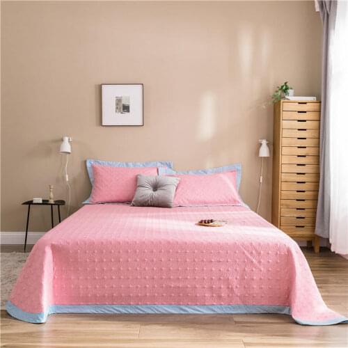 2019 new products 3 pieces Pure Cotton Bedspread 240x250cm Hemming Bedspread Bedsheet Pillowcases