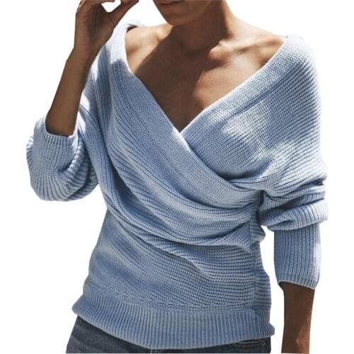 ODFVEBX Women's V-Neck Pullovers