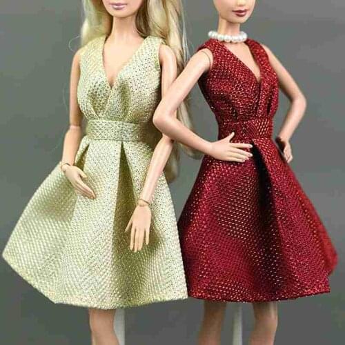 Fashion Dress Party Dress Doll Costume Accessories Dress Up Game Dress for 12 Inch Doll Children Toys