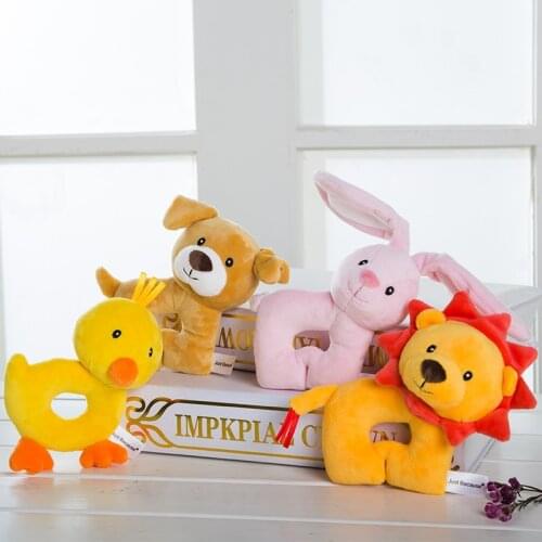 Learning & Education Infant Baby Kids Rattle Toys Wrist Rattle 0~24 Months Duck Puppy Dog Bunny Rabbit Lion Ring Rattle