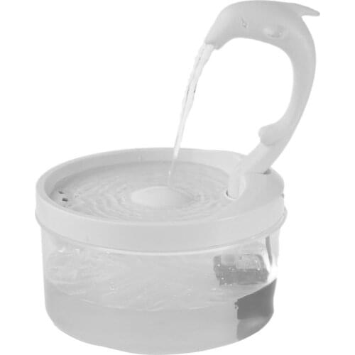 2L Dolphin Swan Neck Pet Water Fountain USB Charging Cat Water Dispenser Automatic Power-off Drinking Fountain for Cats Dogs