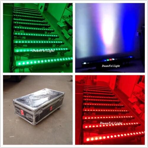 Flightcase)20pcs/lot Building projector waterproof led wall washer light linear led bar 18x15w rgbwa wall washer dmx outdoor