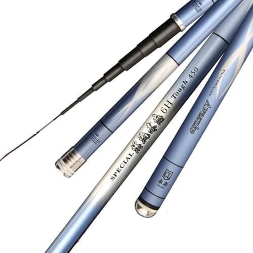 3.6m-8.1m Hand Rod Super Hard Stream Fishing Olta Vara De Pesca Carbon Fiber Light Short Section Carp Fish Canne Fishing Tackle