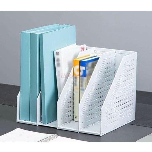 Folding file box thickening multi-layer file folder storage box student bookshelf simple office file information rack