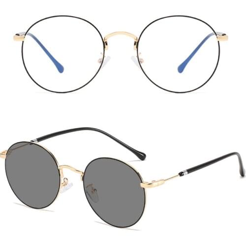 Sunglasses Women Anti Blue Ray Glasses For Women Men Computer Glasses Korean Iron Vintage Style Color Change Очки Декоративные