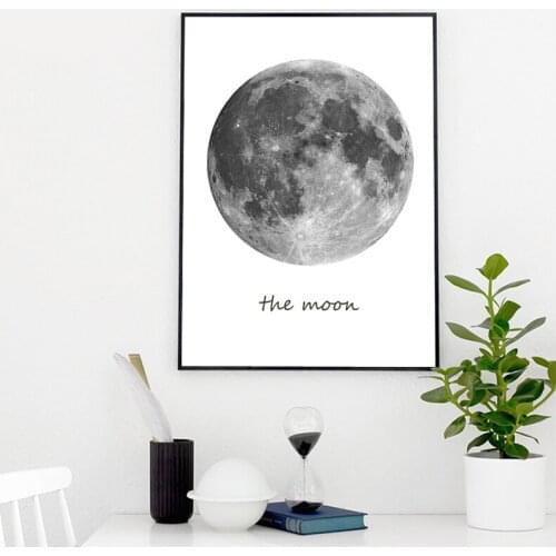 Modern Wall Art Canvas Painting Wall Pictures For Living Room Nordic Decoration Moon Wall Decor