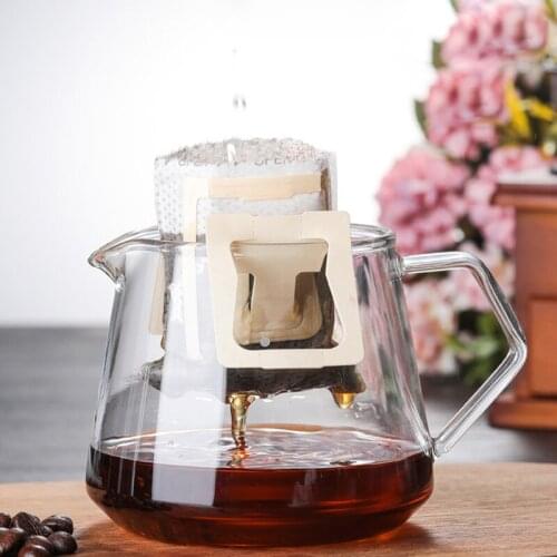 400ML-600ML Glass Coffee Sharing Pot Coffee Server Pour Out Decanter Home Brewing Cup Hand Made Coffee Maker Ice Drip Kettle