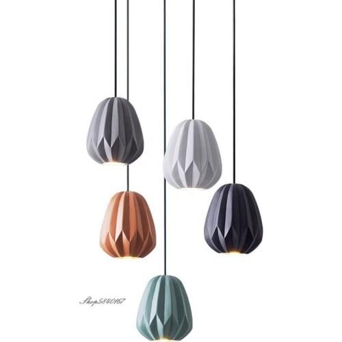 Nordic Resin LED Pendant light Modern Living Room Kitchen Hanging Lamp Bathroom Dining Room Bedroom Bedside Light Decor Fixtures