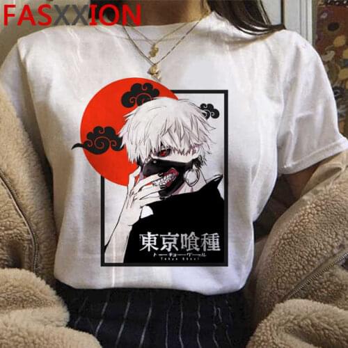 Tokyo Ghoul Kaneki Ken clothes tshirt male tumblr harajuku plus size print white t shirt top tees ulzzang white t shirt