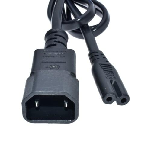 C18 to C7 Extension Power Cord,IEC 320 C7 Female to C18 Male Power Adapter Cable For PDU UPS,2Pin C14 to C7 cables 130CM