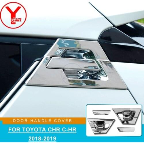 Rear Door Rear Outer Handle Chrome For Toyota Chr 2017 2018 2019 Accessories Car Door Handle Insert Protector Parts YCSUNZ