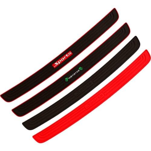 Car Trunk Protective Strip Bumper Anti-collision Anti-slip Tail Door Threshold Rear Guard Plate Protection Stickers Universal