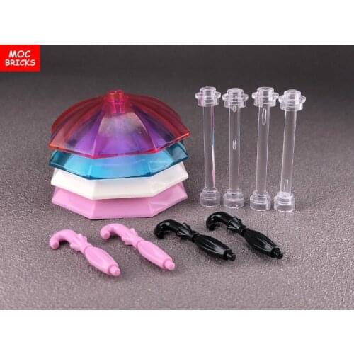 1set/lot MOC Brick parts Bricks Utensil big size Umbrella tans color Educatianal Building Blocks DIY Dolls Toys for kids gifts