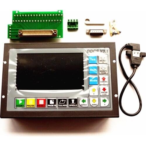 3 4 Axis Mach3 CNC Motion Controller 500Khz DDCSV3.1 Offline Operate 1GB Internal G code Support USB Flash Disk