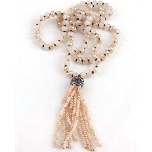 Free Shipping Fashion Natural Druzy Bead & Crystal Glass Crystal Tassel Necklaces For Bohemian Tribal Jewelry