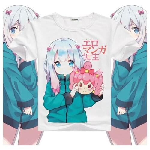 Free shipping 2018 New Fashion Casual Summer Anime T-shirt Izumi Sagiri COSPLAY Short-Sleeved Round Neck Cute T-shirt