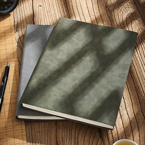 A4 B5 large Business diary leather soft copy Office Notebook Agenda Journal line pages Thicken Sheepskin Notepad 260 Sheets