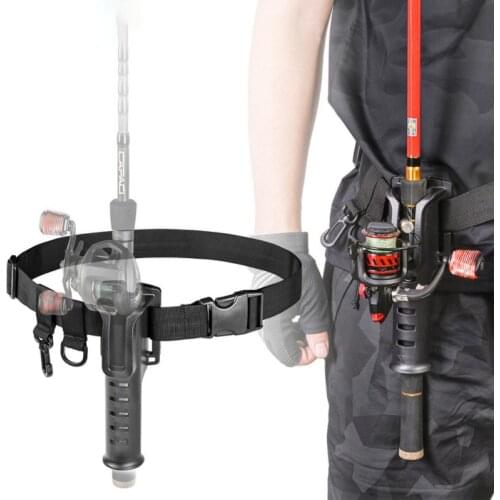 Fishing Rod Holder Adjustable Waist Belt Fishing Rod Belly Support Stand Up Pole Holder For Boat Sea Fishing Tackle Accessories