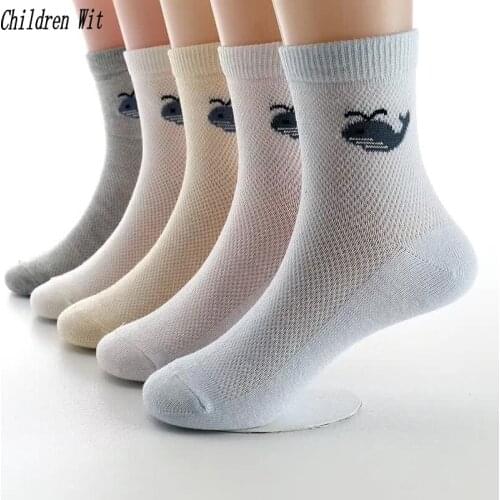 2019 New Spring&Summer Children Socks Mesh breathable Cotton Boys Socks Girls Socks 1-12 Year Kids Socks 5 pairs/lot