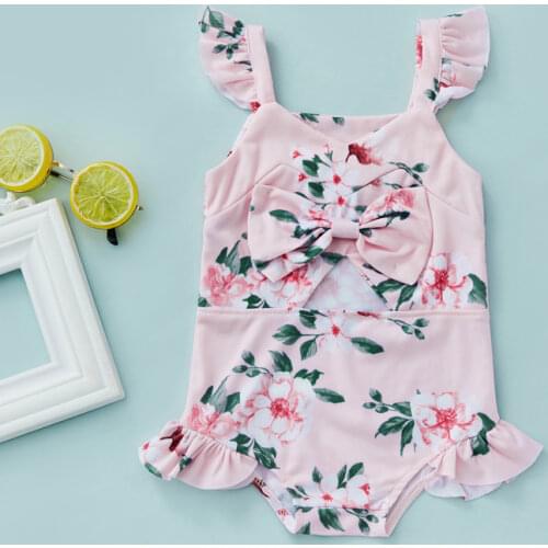 Girls Daisy Two-Piece Suits Swimsuit Kids Baby Girls Summer Crop Vest Top Short Pants Beach Bathing Clothing