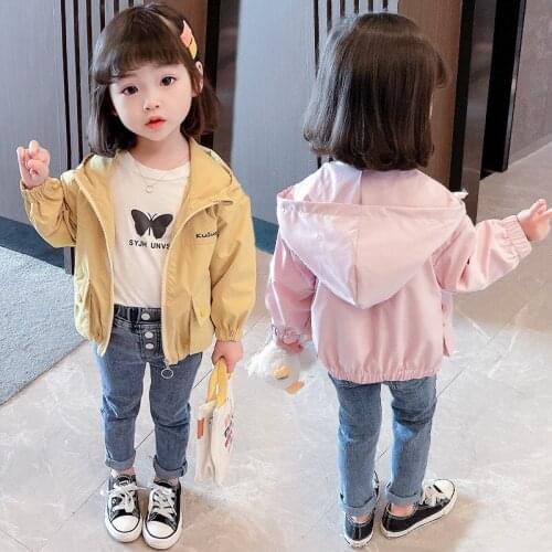 Girls Babys Kids Coat Jacket Jean Outwear 2021 Sweet Spring Autumn Overcoat Top Cardigan Breathable Toddler Childrens Clothing