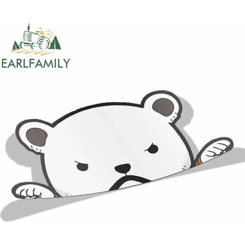 EARLFAMILY 13cm x 7.2cm Car Stickers for Bepo One Piece Peeker Peek Anime Vinyl JDM Window Trunk Laptop Decal Car Accessories