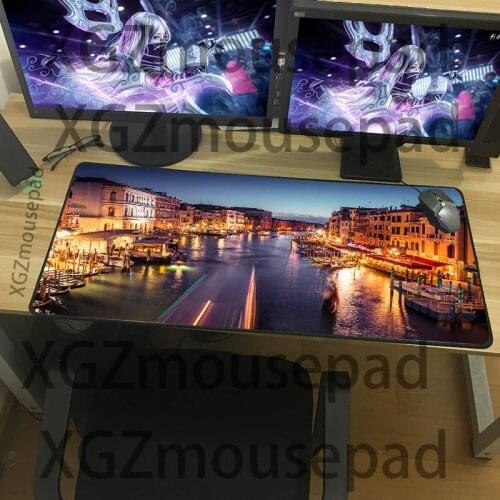 XGZ game mouse pad exquisite landscape night scene pattern large mouse pad computer office essential rubber non slip keyboard de