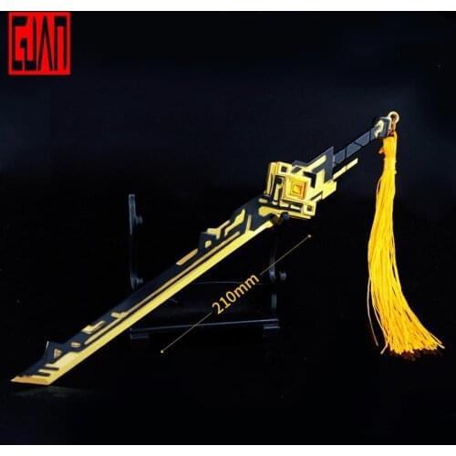 Alloy Sword Toy 21cm Cosplay Animation Game Peripheral Blade of The Peak Weapon Model Metal Crafts Keychain Not Edged Ornaments