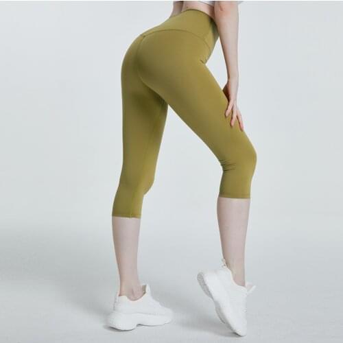 Curve Contour Seamless Leggings Yoga Pants Gym Outfits Workout Clothes Fitness Sport Women Tight Nude Stretch Cropped Pants