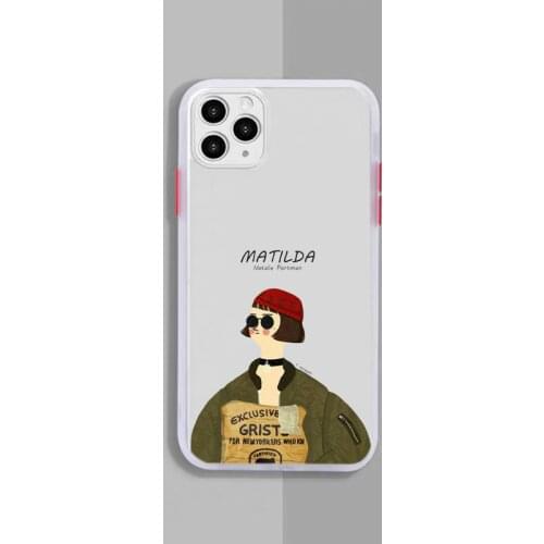 Leon Matilda Natalie Portman Killer Phone Case White Transparent Matte For IPhone 7 8 11 12 S Mini Pro X XS XR MAX Plus Cover
