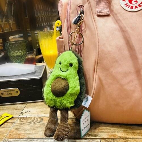 Hot Sale Fruit Avocado Pendant Cute Doll Keychain Stuffed Toys Plush Plant Ladies Women Bag Pendant Plush Toy Girl Gift Toys