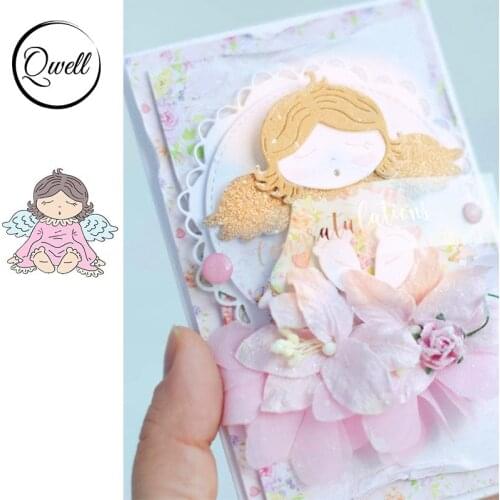 QWELL Sleeping Girl Metal Cutting Dies for Scrapbooking and Card Making Paper Embossing Craft New 2019 die cuts