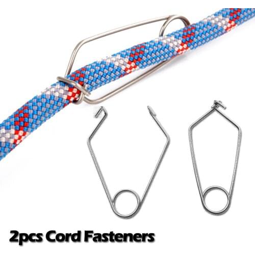 MagiDeal 2 Pieces Multifunction Stainless Steel Cord Fastener for Outdoor Climbing Rope Protector Sleeve Caving Rappelling Equip