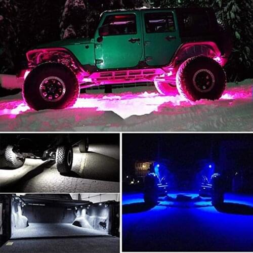 9W Chassis Lights Monochrome Chassis Light Blue Led Car Motorcycle Wrangler Wheel Eyebrow Car Bottom Atmosphere Light LED Light
